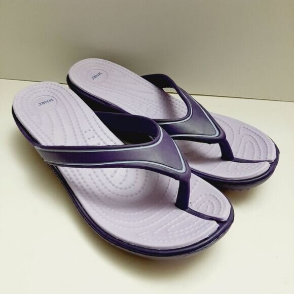 DETAILS Wedge Light Sandals Purple Thong Flip Flops Slip On Sz 9 | Eur 40 - Picture 15 of 16